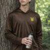 Long Sleeve Hooded Shirt Major Brown
