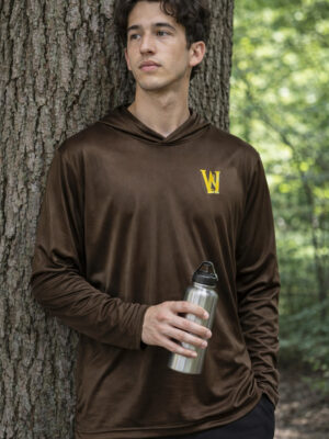 218 Long Sleeve Hooded Shirt Major Brown