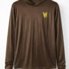 Long Sleeve Hooded Shirt Major Brown