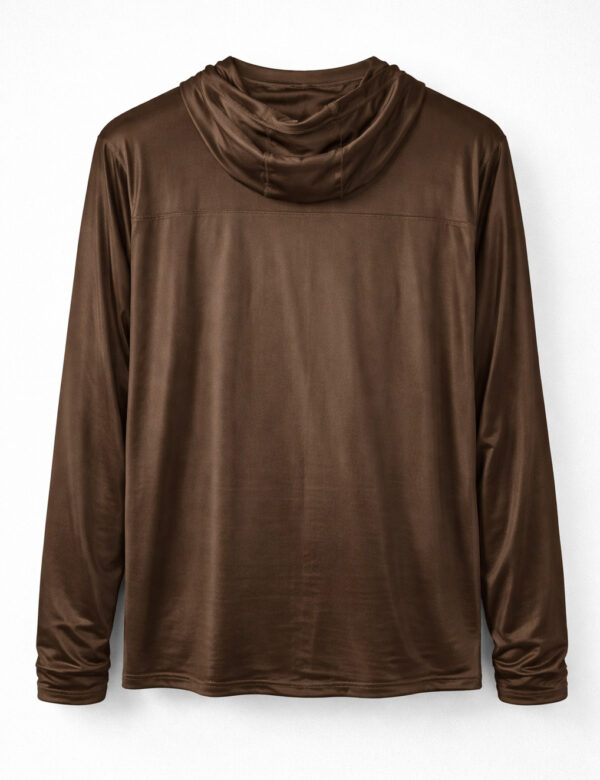 Long Sleeve Hooded Shirt Major Brown