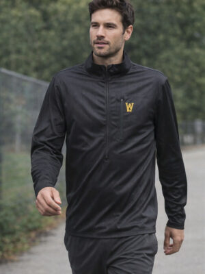 224 Long Sleeve ZipT-Shirt Black