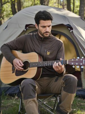 227 Long Sleeve ZipT-Shirt Major Brown