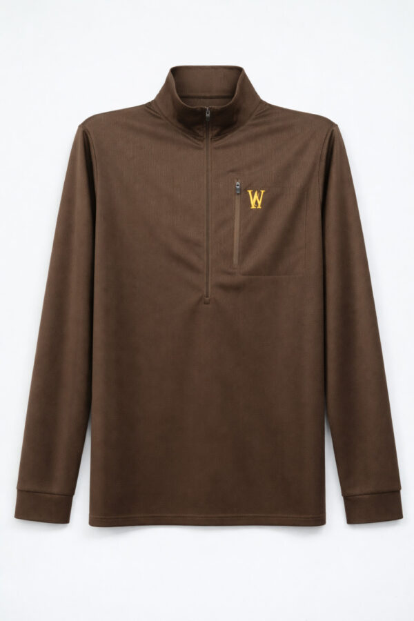 Long Sleeve ZipT-Shirt Major Brown